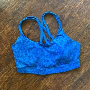 Blue Lululemon bra